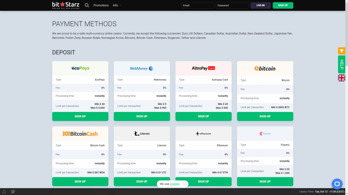 depositi del casinò bitstarz