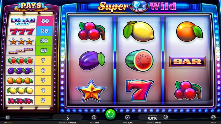 tabella delle vincite in una slot machine tradizionale