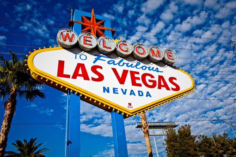 Un cartello che invita a essere favolosi a Las Vegas in Nevada