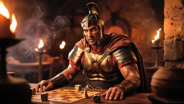 Gioco d'azzardo guerriero romano