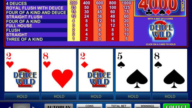 Come giocare a Deuces nel Video Poker Deuces Wild