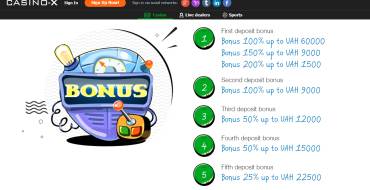 100% First Deposit Bonus of up to $2000 at Casino X: Bonus di benvenuto