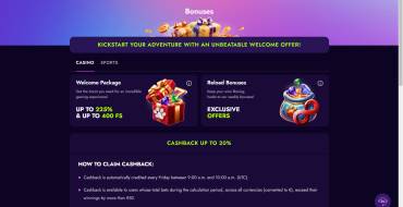 75% Bonus on the Third Deposit at Irwin Casino: Promozioni