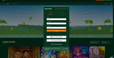 Cashalot Casino: Registrazione