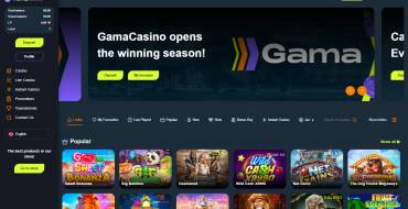 Gama Casino: Pagina principale