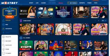 MostBet Casino: Casinò dal vivo