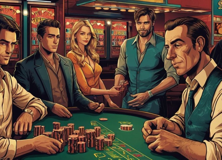 una compagnia di giocatori d'azzardo