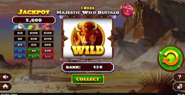 1 Reel – Majestic Wild Buffalo: Vincite