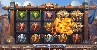 3 Gladiators vs Caesar: Giri gratis e/o respin