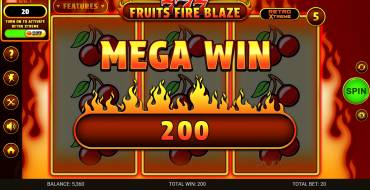 777 – Fruits Fire Blaze: Vincite