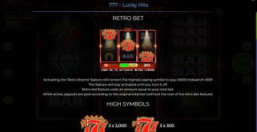 777 – Lucky Hits: Caratteristiche uniche