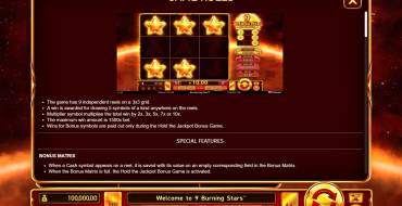 9 Burning Stars: Regole