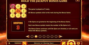 9 Burning Stars: Giri gratis e/o respin