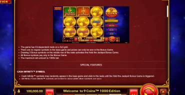 9 Coins: 1000 Edition: Regole