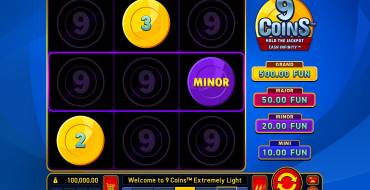 9 Coins Extremely Light: Slot machine