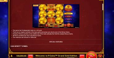 9 Coins Grand Gold Edition: Regole