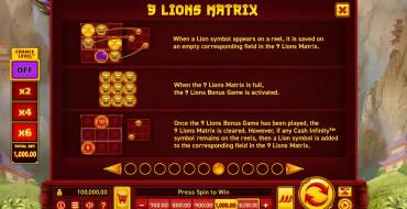 9 Lions Hold the Jackpot: Giochi bonus