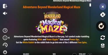 Adventures Beyond Wonderland Magical Maze: Tabella dei pagamenti