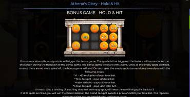 Athena’s Glory – Hold & Hit: Caratteristiche uniche