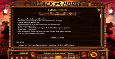 Black Horse Deluxe: Regole