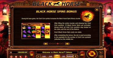 Black Horse Deluxe: Giri gratis e/o respin