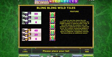 Bling! Bling! Wild-Tiles: Regole del gioco