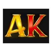 A, K. simbolo in Book of Gold Multichance slot