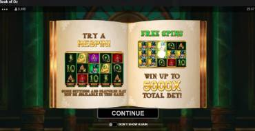 Book of Oz: Slot machine