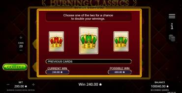 Burning Classics Royal Edition: Gioco del rischio