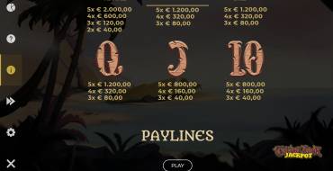 Calico Jack Jackpot: Tabella dei pagamenti 2