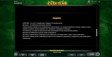 Cash Tank: Regole