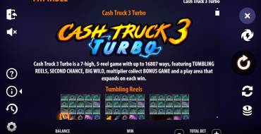 Cash Truck 3 Turbo: Tabella dei pagamenti