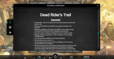 Dead Riders Trail: Regole