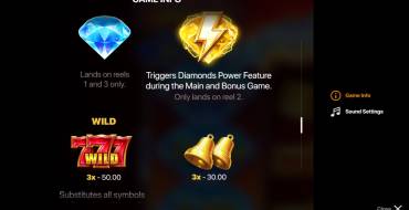 Diamonds Power: Hold and Win: Tabella dei pagamenti