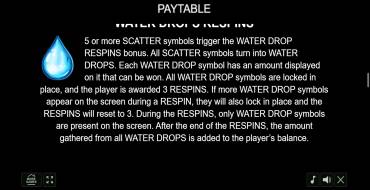 Drops of Water: Giri gratis e/o respin