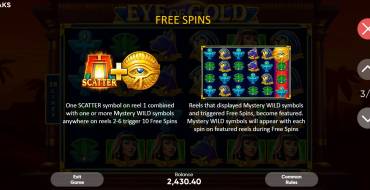 Eye of Gold: Giri gratis