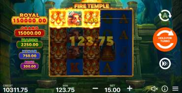 Fire Temple: Hold and Win: Vincite