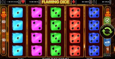 Flaming Dice: Slot machine