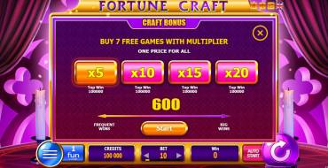 Fortune Craft: Caratteristiche uniche