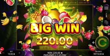 Fruit Heaven Hold And Win: Vincite