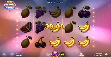 Fruit Vegas Extreme X125: Vincite