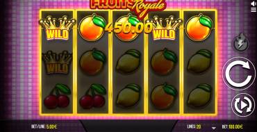 Fruits Royale: Vincite