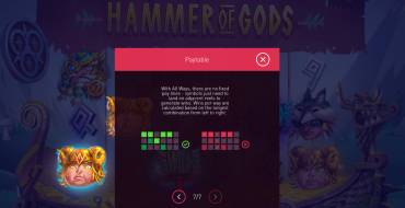 Hammer of Gods: Tabella dei pagamenti