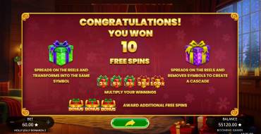 Holly Jolly Bonanza 2: Giri gratis e/o respin