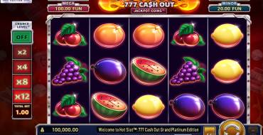 Hot Slot: 777 Cash Out Grand Platinum Edition: Slot machine