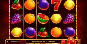 Hot Slot 777 Rubies: Slot machine