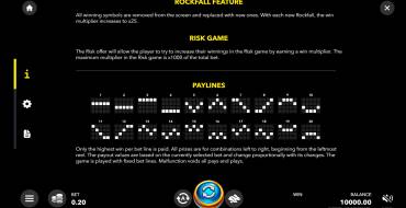 Icy Rockfall X25: Giochi bonus