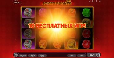 Joker Stoker Dice: Giri gratis e/o respin