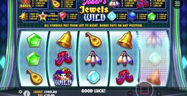 Joker’s Jewels Wild: Interfaccia