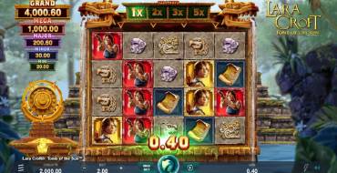 Lara Croft: Tomb of the Sun: Slot machine